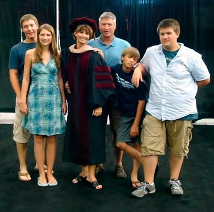 Liana and family at graduation 